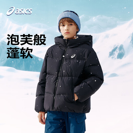 ASICS/ASICS Children's Wear 25 Years Winter Loose Short Puff Down Jacket for Large Children, Thin and Comfortable