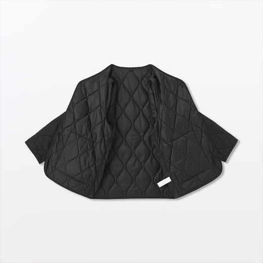 MUJI Men's Waterproof Quilted Jacket Men's Jacket Men's 25th Autumn and Winter New Cotton Clothes AD0XLA5A Black L (175/100A)