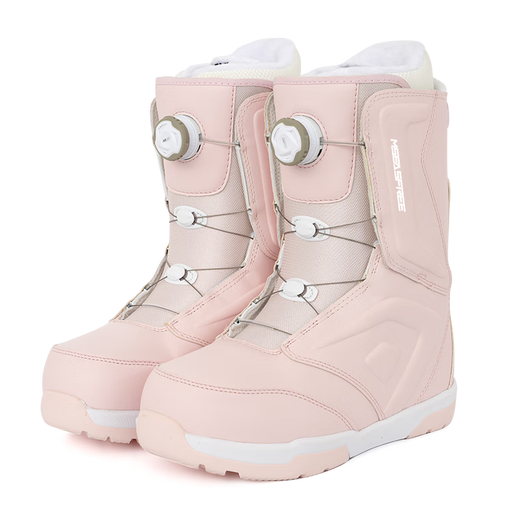 MSEASFREE quick wear snowboard shoes for men and women with smooth flat patterns for beginners adult non-slip warm ski equipment ski boots white 43