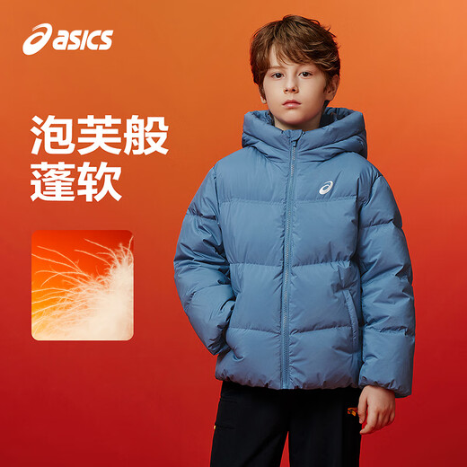 ASICS/ASICS Children's Wear 25 Years Winter Loose Short Puff Down Jacket for Large Children, Thin and Comfortable