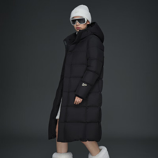 Gao Fan and Yu Wenwen's same style black gold goose down jacket with function 5.0 eight grid new men's and women's same style long down jacket black S