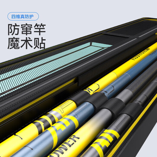 Yuzhiyuan Fishing Rod Bag 2025 New Rod Bag Hard Shell Rod Bag Lightweight Portable Fishing Gear Storage Bag Fishing Bag Father's Day Gift 9*125cm Upgraded Strengthened-Stiff Rod Protection Black Ink Black