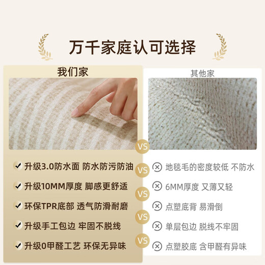 JCZS German brand carpet 2025 new living room cream style light luxury sofa coffee table blanket without washing, erasable and waterproof. Temperature-15937 40cm*60cm 1 piece [Entry door]