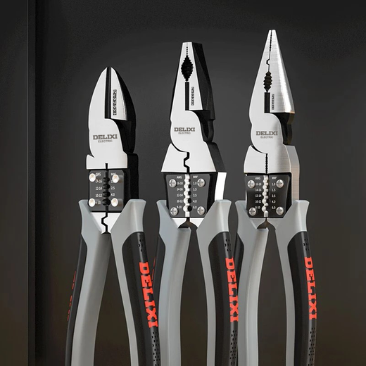 Delixi multifunctional wire pliers vise pointed nose pliers oblique nose pliers diagonal nose pliers special electrician wire pulling and cutting pliers