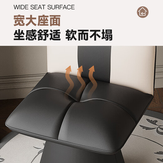 Hongsen dressing stool bedroom simple 2025 new dressing table chair back home minimalist black and white high-end manicure chair black and white color matching cat claw leather dressing stool