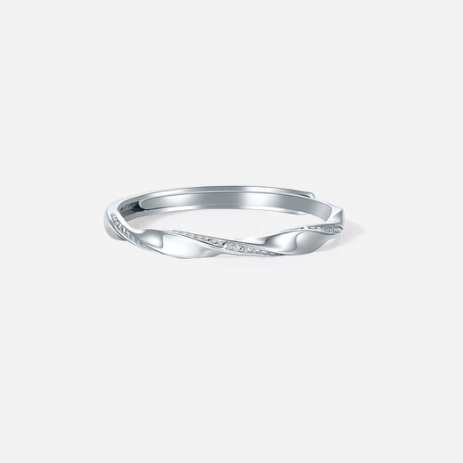 Saturday Fortune (ZLF) PT950 platinum ring for women, simple and elegant Möbius ring for girlfriend, size 10-1.96g