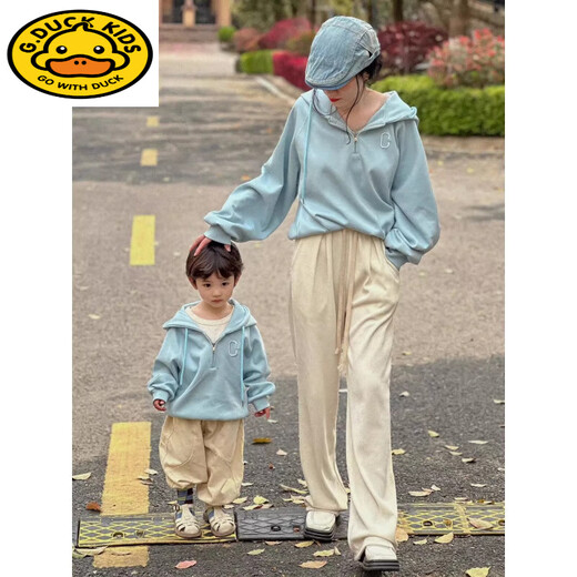G.duck's special parent-child wear, spring and autumn sweatshirts, mother-and-daughter wear tops, long-sleeved sweatshirts, dopamine-like parent-child wear, mother-and-child wear, regular sweatshirt, unisex code, 170, adult size M, 98-118 Jin Jin equals 0.5 kg