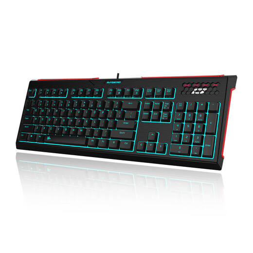B.FRIENDit Washable RGB backlit silent keyboard Waterproof wired keyboard USB external laptop keyboard Scissor-leg office keyboard Luminous gaming keyboard Black RGB washable
