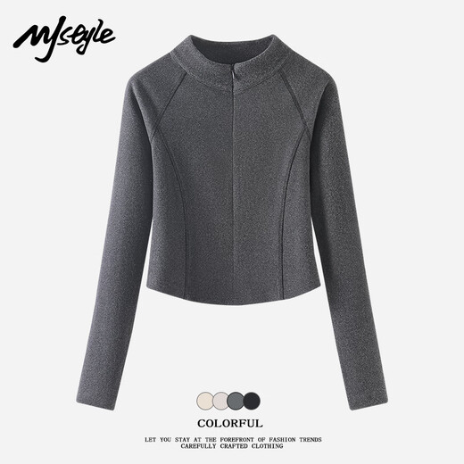 MJ STYLE thin velvet half turtleneck long-sleeved bottoming shirt for women 2026 winter new 7A antibacterial slim slim comfortable warm top