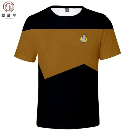 Miao Youke (Miao Youke) Star Trek Sci-Fi T-shirt Small Rocket Prints en couches avec des mâles et des femmes universelles de rue et de style automne Version coréenne Summer JPX1504 XS (70-80) Jin [Jin est égal à 0,5 kg]