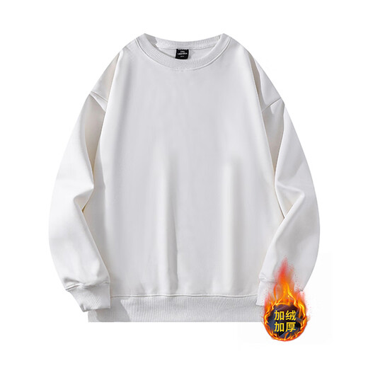 Katuchi cleanfit black heavyweight round neck sweatshirt men's autumn American retro handsome long-sleeved inner bottoming shirt top black XL