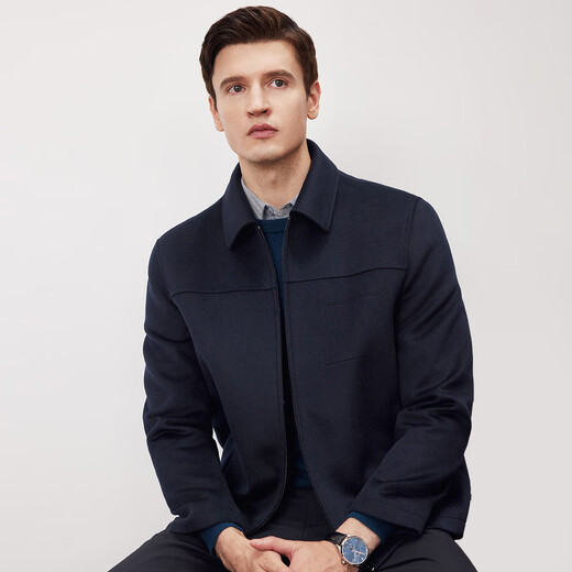 Shanshan (FIRS) 100% pure wool jacket men's autumn and winter woolen warm business casual commuting lapel cardigan top