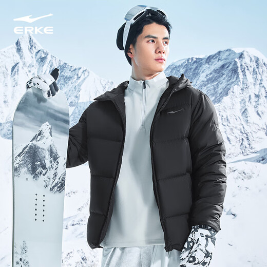 Hongxing Erke Down Jacket Men's Winter Alpine New Product Warm Loose Thick Jacket Hooded Three-Proof Technology Commuting Casual Top