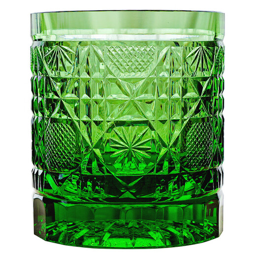 Shantou Lincun Edo Kiriko K9 lead-free crystal glass high-end cold-cut handmade cup Japanese retro Rock whiskey cup octagonal chrysanthemum pattern transparent color