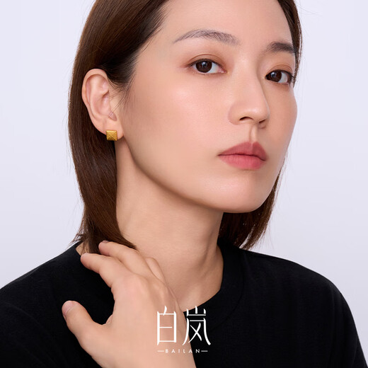 Bai Lan New in August Mingsha Earrings 925 Silver Earrings Women's High-end Original Light Luxury Jewelry Birthday Gift for Wife Mingsha Earrings