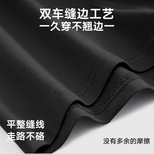 HaiLan Home (HLA) Men's Underwear for Men Antibacterial 100% Pure Cotton Inner Crotch Spring and Summer Men's Underwear Four Corner Flat-Angle Large Size Shorts Pants 100% Pure Cotton 10A-Dark Gray/Princess Blue/Black-3 2XL 180/105 (Suggested 150-170Jin[Jin equals 0.5 kg])