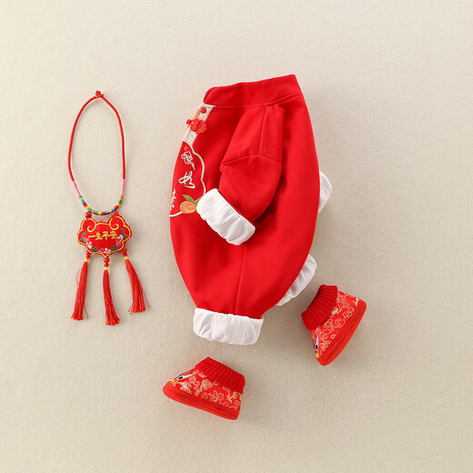 G.duck little yellow duck baby clothes, spring and autumn newborn onesies, male and female baby one-year-old dresses, full moon and hundred days, picture color, 66cm, 3-6 months, recommended baby 10-13Jin Jin equals 0.5kg cm