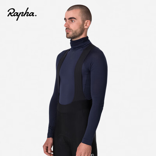 Rapha new color for autumn and winter men's warm winter long-sleeved turtleneck cycling base shirt official cycling top navy blue - new color for autumn and winter 25 M