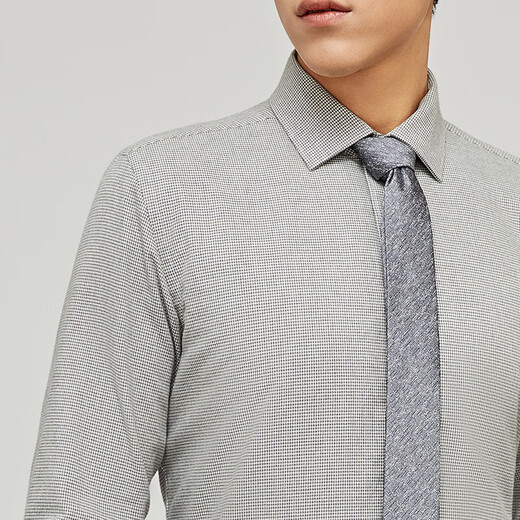 Youngor machine washable down shirt autumn and winter white goose down lining cotton warm long-sleeved shirt for men 129827