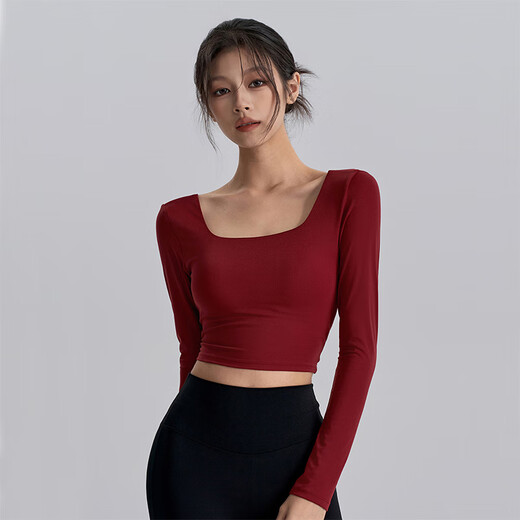 Yu Hee Hee Beautiful Back Yoga Suit Women's Pilates Training Suit Tight Long Sleeve Advanced Running Fitness Suit Black Long Sleeve + Black Pants L (110-120Jin Jin equals 0.5kg)