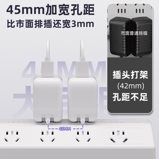 Sushi Helmo Trapezoidal Desktop Charging Station Innovation 2USB+Type-c Desktop Socket/Plug Board/Socket Strip/Terminal Board/Pull Line Board Master Control Switch 5 Positions 0.2 Meters
