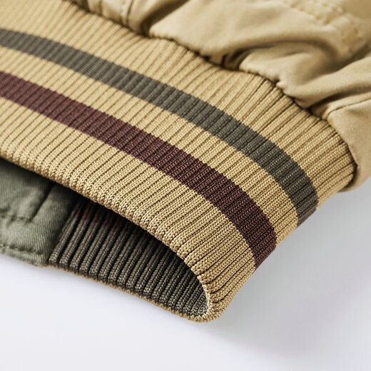 Jeep (JEEP) reversible jacket men's autumn and winter stand-up collar casual top large size loose middle-aged jacket reversible coat for men black and blue reverse khaki XL recommended weight 145Jin Jin equals about 0.5 kg