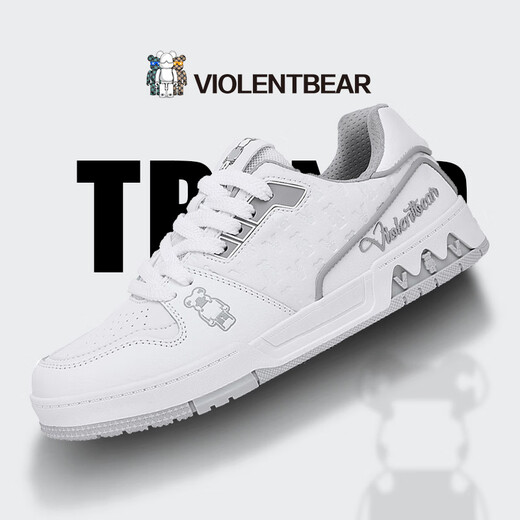 Zapatos violentos para hombres de oso otoño e invierno nuevos productos de tablero zapatos para hombres zapatos de cuero de vaca transpirable zapatos para parejas para mujeres zapatos versátiles hombres