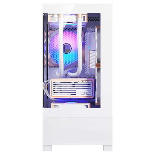 爱国者（aigo）W60 白色 游戏电脑台式主机箱 支持360水冷 M-ATX主板/四面快拆/270°海景房/支持4090显卡