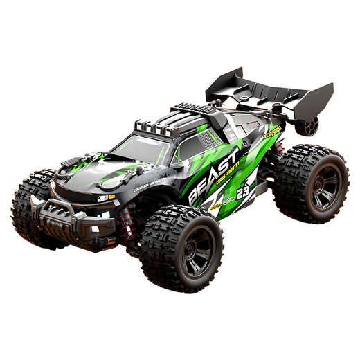 Huamidu RC remote control car children's toy remote control car model drop-resistant children's high-speed racing birthday gift boy 118PRO (brushed version) green