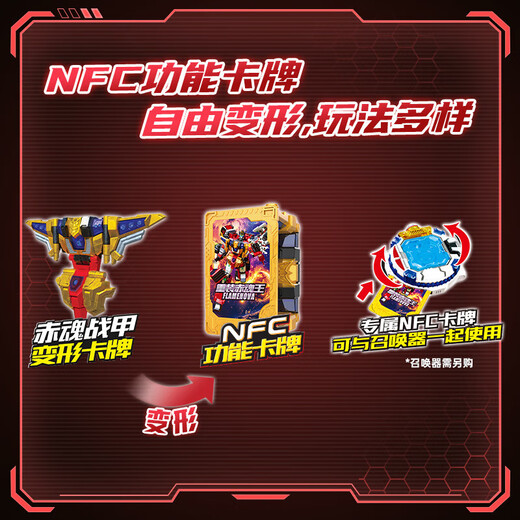 Show high-end card fighter 3 toys children's car transforming mecha robot King Kong Thunder King S boy's birthday gift dazzling card fighter 3 reloaded Red Soul King - new products in stock quickly