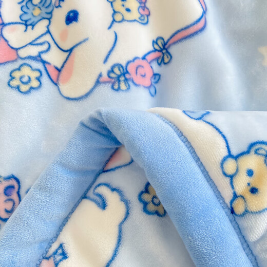 秋冬毛毯被子盖毯冬季双层加厚单人宿舍珊瑚法兰绒被芯保暖盖毯子 萌萌玉狗【撸猫级触感】 100*120cm【双层加厚儿童盖毯】