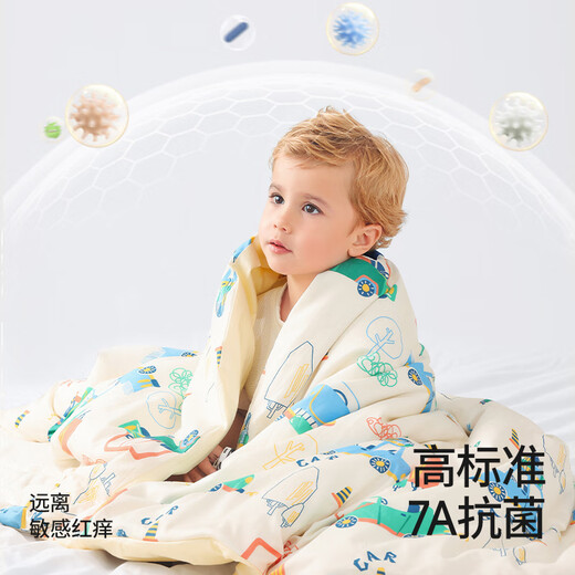 Betas Kindergarten Quilt Drei-teilige Studentenwohnheimschule Start reines Baumwoll-Quilt Sechs-Stück Baby Crib Quilt Deckel Quilt Quilt Quilt 2jin [Jin gleich 0,5 kg] Seiden Baumwoll-Sechs-Piece-Set [2jin [Jin gleich 0,5 kg] Quilt Core + 1,5 Jin [Jin Equals 0,5 kg] Cushion Core + Pillow Core]