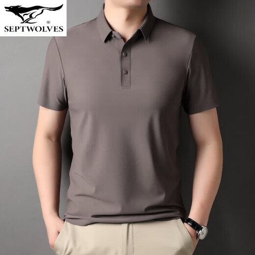 Septwolves Feel Feeling 7A Ice delgado Camiseta de manga corta Polo de solapa de verano para hombres Camiseta sin aliento