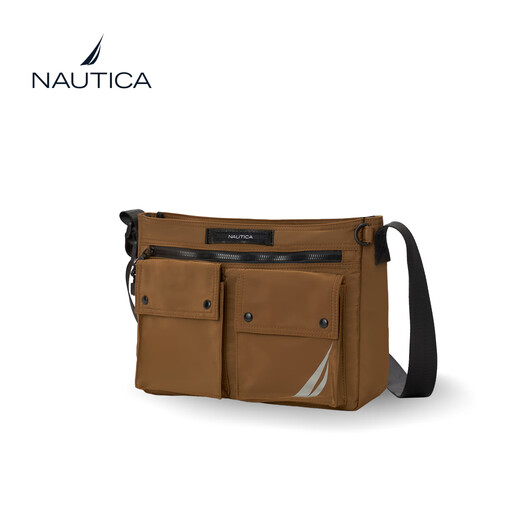 NAUTICA Cityboy style large-capacity casual commuting casual multi-messenger bag khaki