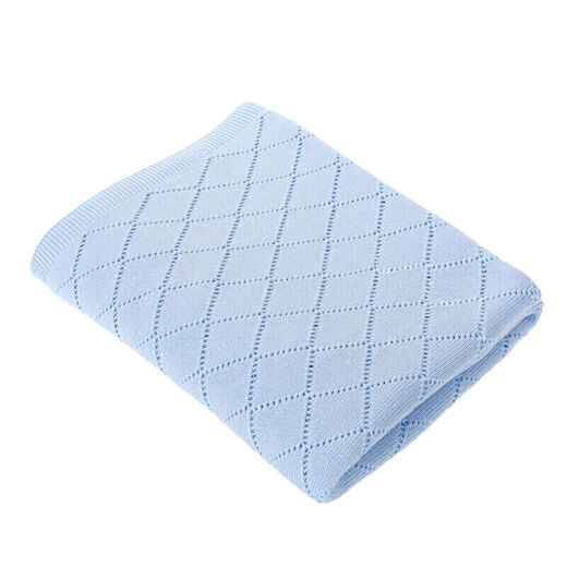 Yusenyi summer baby good family ice silk blanket bamboo fiber children's knitted blanket kindergarten summer cool quilt breathable cover blue 115 points 15