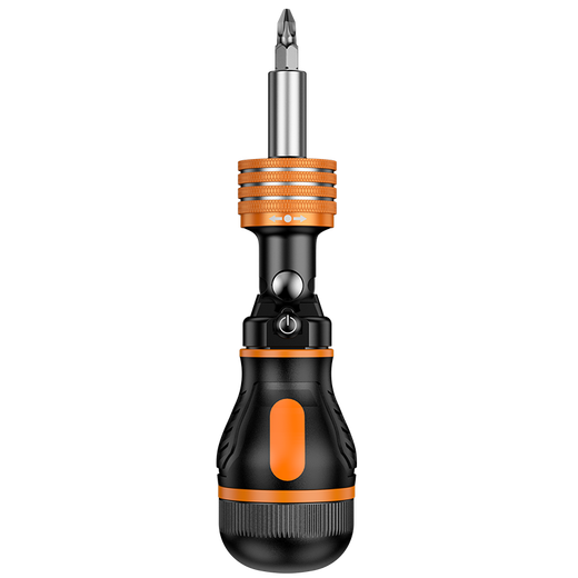 Komax ratchet screwdriver multi-angle screwdriver handle sleeve set labor-saving screwdriver household repair combination tool multi-angle universal ratchet 9-in-1 screwdriver