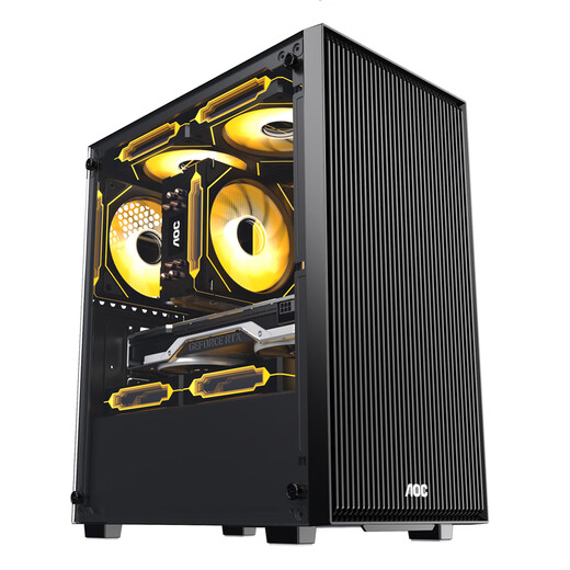 Navigator/AOC i5 9400F/11400F/RTX3060/4050 game e-sports office design chicken desktop computer host DIY assembly computer complete set computer host + monitor set of two i5 9400F丨16G丨4G e-sports independent display