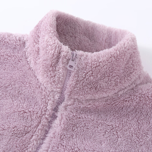 Baleno S&K Series Jacket Women's Cardigan Top 2025 Winter New Shu Cotton Velvet Warmth Heavyweight Fashion Long Sleeve 3 Gray #Solid Color Soft and Skin-Friendly S