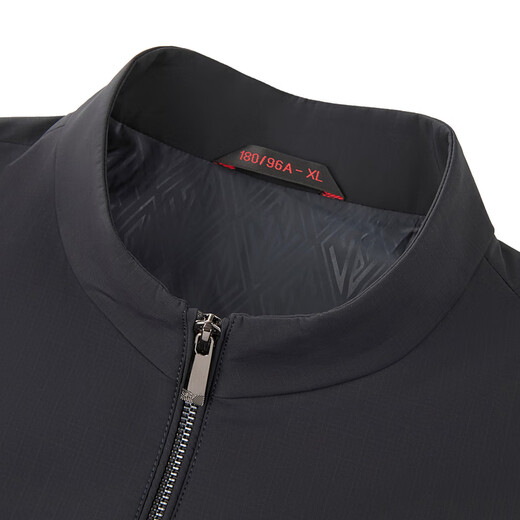 Qipai Men's Stand Collar Jacket Men's 2025 Autumn and Winter New Business Casual Jacket Dad Anti-Wrinkle Men's Spring and Autumn Jacket Navy Blue L (175)