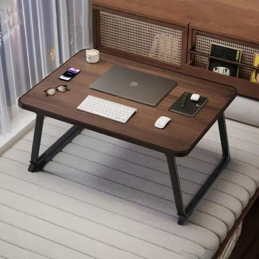 Zhuobo bed computer table desk bed table folding table study table CZ07 walnut color 60*40cm