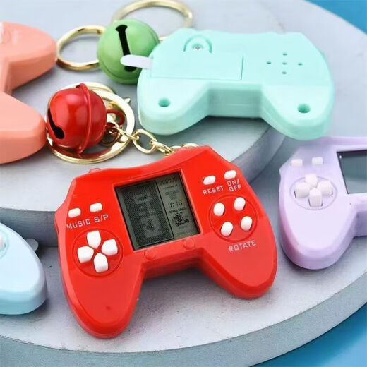 Tetris game console handheld retro decompression toy children's educational early education machine smart gift Macaron Blue