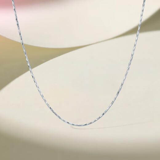 Saturday Fortune (ZLF) PT950 platinum necklace for men and women, simple and versatile neck accessories, 40cm-4.09g