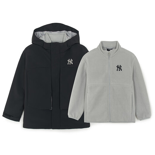 MLB Children's Official Boys and Girls Outdoor Trendy Warm Waterproof Sunscreen Three-in-One Washing Jacket 25 Autumn and Winter New Style Black One Size 140cm