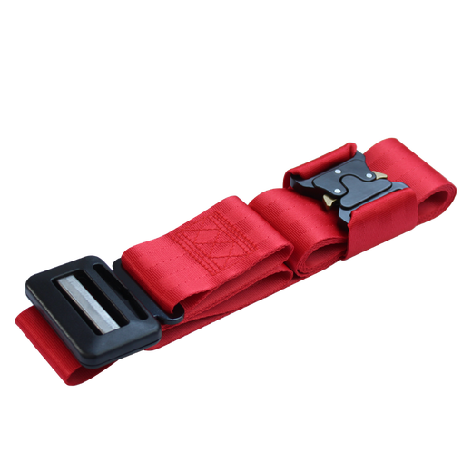 Dispositivo de ajuste y fijación del cinturón de seguridad para niños artefacto portátil anti-estrangulamiento para dormir limitador del asiento trasero infantil 2812 hebilla japonesa de metal clásico rojo - fijación envolvente