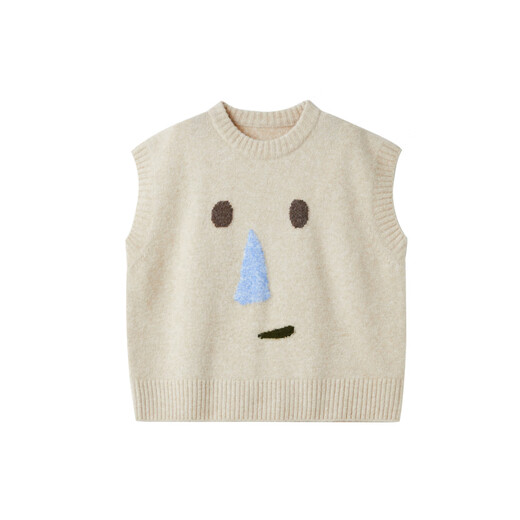 Papa crawling autumn and winter new parent-child sweater mother-daughter sweater warm mother-child top off-white-adult 165