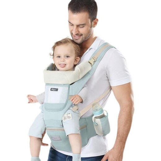 Love Rabbit Baby Carrier Waist Stool Waist Protective Belt Newborn Supplies Back Doll Four Seasons New Style Waist Stool for Carrying Baby Out Gray (Breathable)