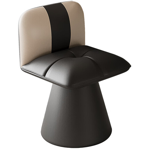 Hongsen dressing stool bedroom simple 2025 new dressing table chair back home minimalist black and white high-end manicure chair black and white color matching cat claw leather dressing stool
