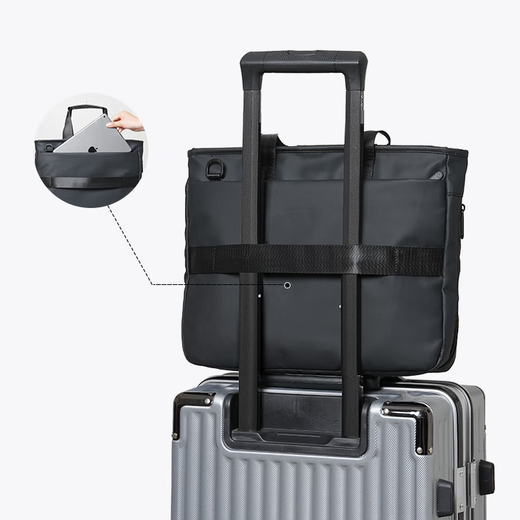 Septwolves Laptop Briefcase Portable Crossbody Casual Travel Shoulder Back File Men's Commuting Office 15.6 Inch