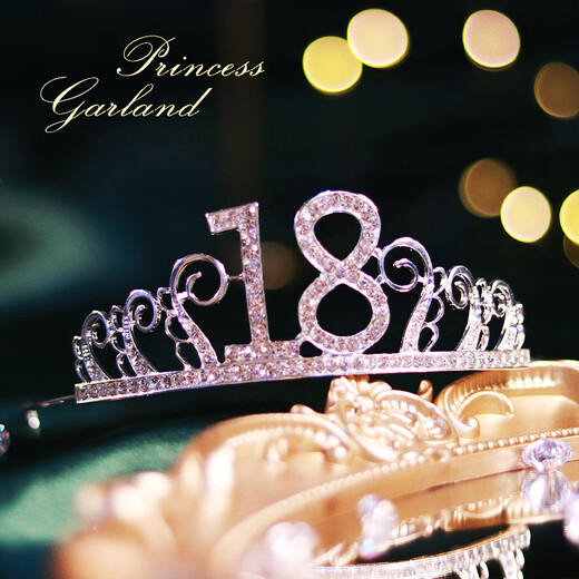 Aitanfang crown headdress birthday 18-year-old best friend gift for girls 18-year-old 18-year-old coming-of-age ceremony female adult ceremony sense small 18-year-old rhinestone crown