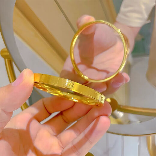 OAZ9999 real gold bracelet for women new fashion solid baby's breath gold color bracelet gift 20.6g inner diameter No. 56 suitable for 80-90 Jin Jin equals 0.5 kg to wear